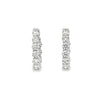 18K White Gold Diamond Hoop Earrings