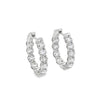 18K White Gold Diamond Hoop Earrings