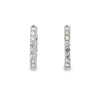 18K White Gold Diamond Hoop Earrings