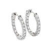 18K White Gold Diamond Hoop Earrings