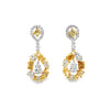 18K Two-Tone Fancy Diamond Dangling Earrings