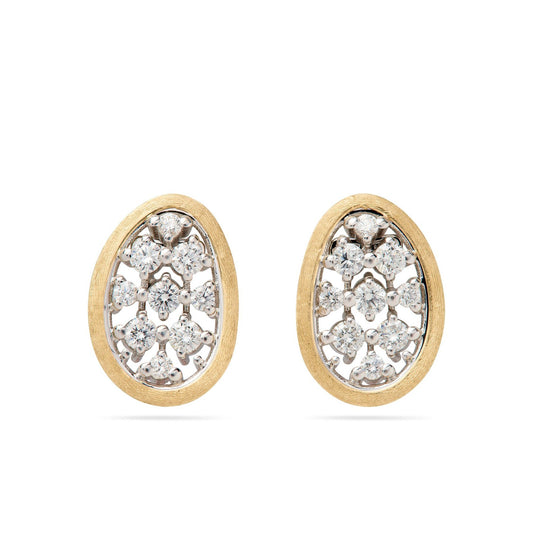 Marco Bicego 18K Two-Tone Diamond Petal Studs