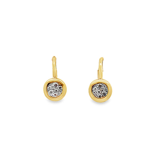 Frederic Sage 14K White & Yellow Gold Diamond Earrings