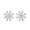 Damaso 18K White Gold Large Diamond Flower Studs