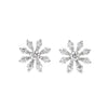 Damaso 18K White Gold Medium Diamond Flower Studs
