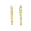 14K Yellow Gold Medium Oblong Diamond Huggies