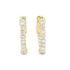 14K Yellow Gold Inside-Out 18mm Diamond Huggies