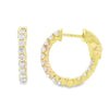 14K Yellow Gold Inside-Out 18mm Diamond Huggies