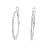 14K Yellow Gold Medium Diamond Hoops