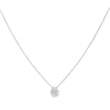 14K White Gold 1/3-Carat Diamond Cluster Slide Pendant