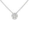 14K White Gold 1/3-Carat Diamond Cluster Slide Pendant