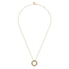 Gabriel & Co. 14K Yellow and White Gold Diamond Circle Pendant