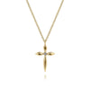 Gabriel & Co. 14K Yellow Gold Diamond Cross Pendant