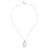 Gabriel & Co. 14K White Gold Diamond Teardrop Drop Pendant
