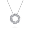 Gabriel & Co. 14K White Gold Diamond Circle Swirl Pendant