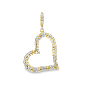 Rudolf Friedmann 14K Yellow Gold Diamond Pave Heart Pendant