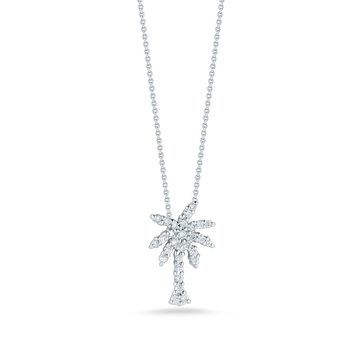 Roberto Coin 18K White Gold Tiny Treasures Small Diamond Palm Tree Pendant