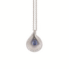 Cammilli 18K "Premiere Color" White Ice Gold Pendant with Blue Sapphire and Diamonds