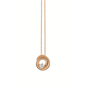 Cammilli 18K "Dune Assolo" Orange Apricot Gold Diamond Pendant
