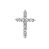 18K White Gold 0.5 Carat Diamond Cross Pendant
