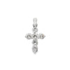18K White Gold Diamond Cross Pendant
