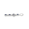 18K White Gold Diamond and Sapphire Cross Pendant