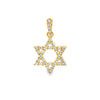 18K Yellow Gold Small Diamond Star of David Pendant