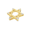 18K Yellow Gold Star of David Slide Pendant with Diamonds