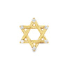 18K Yellow Gold Star of David Slide Pendant with Diamonds