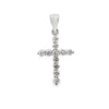18K White Gold Diamond Cross Pendan