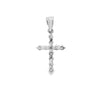 18K White Gold Diamond Cross Pendant