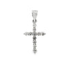 18K White Gold Diamond Cross Pendant
