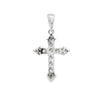 18K White Gold Diamond Cross Pendant