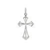 18K White Gold Diamond Cross Pendant