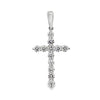 18K White Gold Diamond Cross Pendant