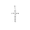 18K White Gold Diamond Cross Pendant