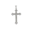 18K White Gold Diamond Cross Pendant