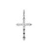 18K White Gold Diamond Cross Pendant