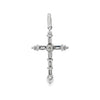 18K White Gold Diamond Cross Pendant