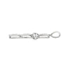18K White Gold Diamond Cross Pendant