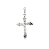18K White Gold Diamond Cross Pendant