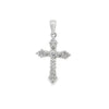 18K White Gold Diamond Cross Pendant