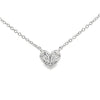 Christopher Designs 14K White Gold Diamond Heart-Shaped Pendant with Chain