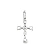 18K White Gold Diamond Cross Pendant