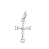 18K White Gold Diamond Cross Pendant