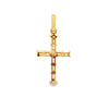 18K Yellow Gold Diamond Cross Pendant
