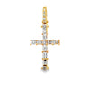 18K Yellow Gold Diamond Cross Pendant