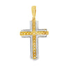 18K Yellow Gold Diamond Cross Pendant