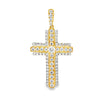 18K Yellow Gold Diamond Cross Pendant