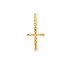 18K Yellow Gold Small Diamond Cross Pendant